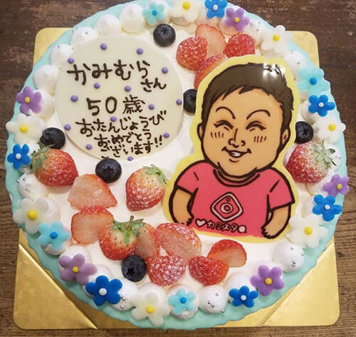 佐藤洋菓子店の似顔絵ケーキ